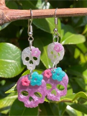 Pastel Skull Earrings
